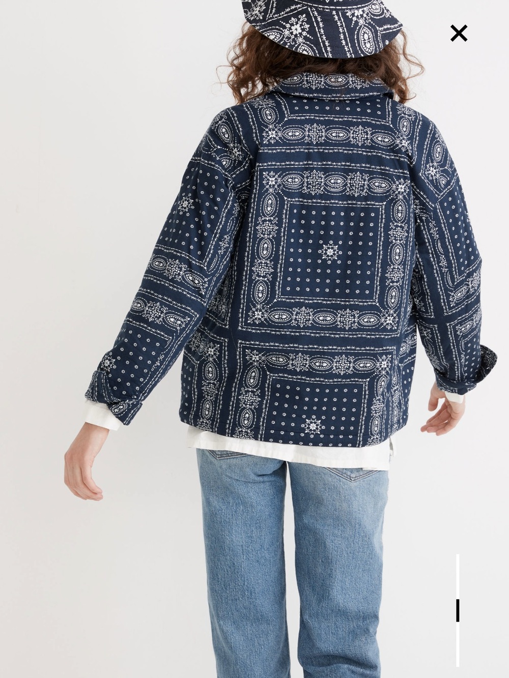 Madewell Padded Chore Jacket in Vintage Bandana size M - Picture 2 of 12